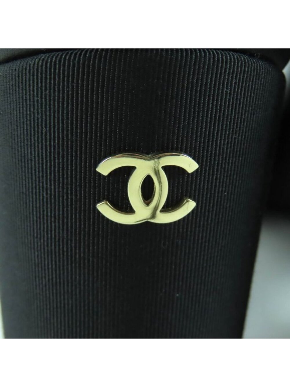 Chanel 22K Coco Mark Leather Ankle Boots with Gold Hardware Black 36 - Picture 11 of 15